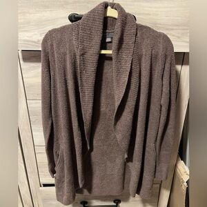 Barefoot Dreams Cozy Chic Lite Circle Brown Cardigan Lounge Sweater Womens XS/S